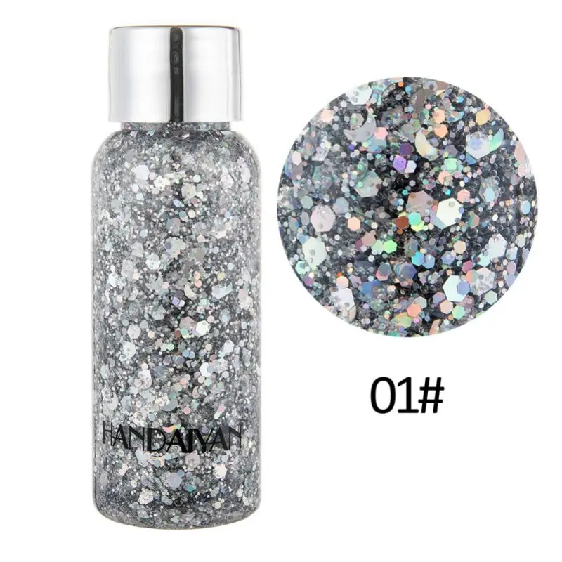 Liquid Glitter Eye Shadow Gel Cream Pearlescent Sequins Pigment For Body Hair Face Shining Cream Stage Party Glitter Shimmer