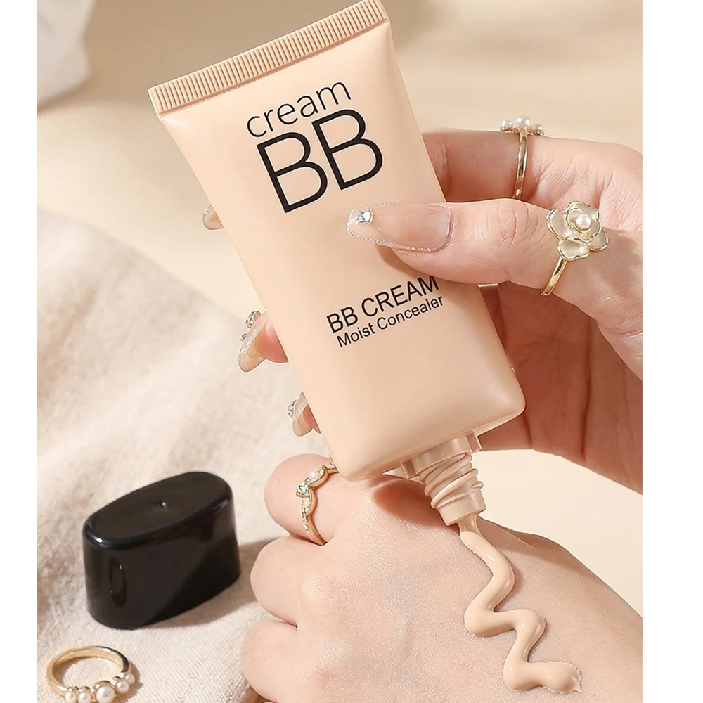 Waterproof BB Cream Concealer, Natural/Ivory  Long-Lasting Foundation, Oil Control, Evens Light Beige Hides Pores,Holiday Gift