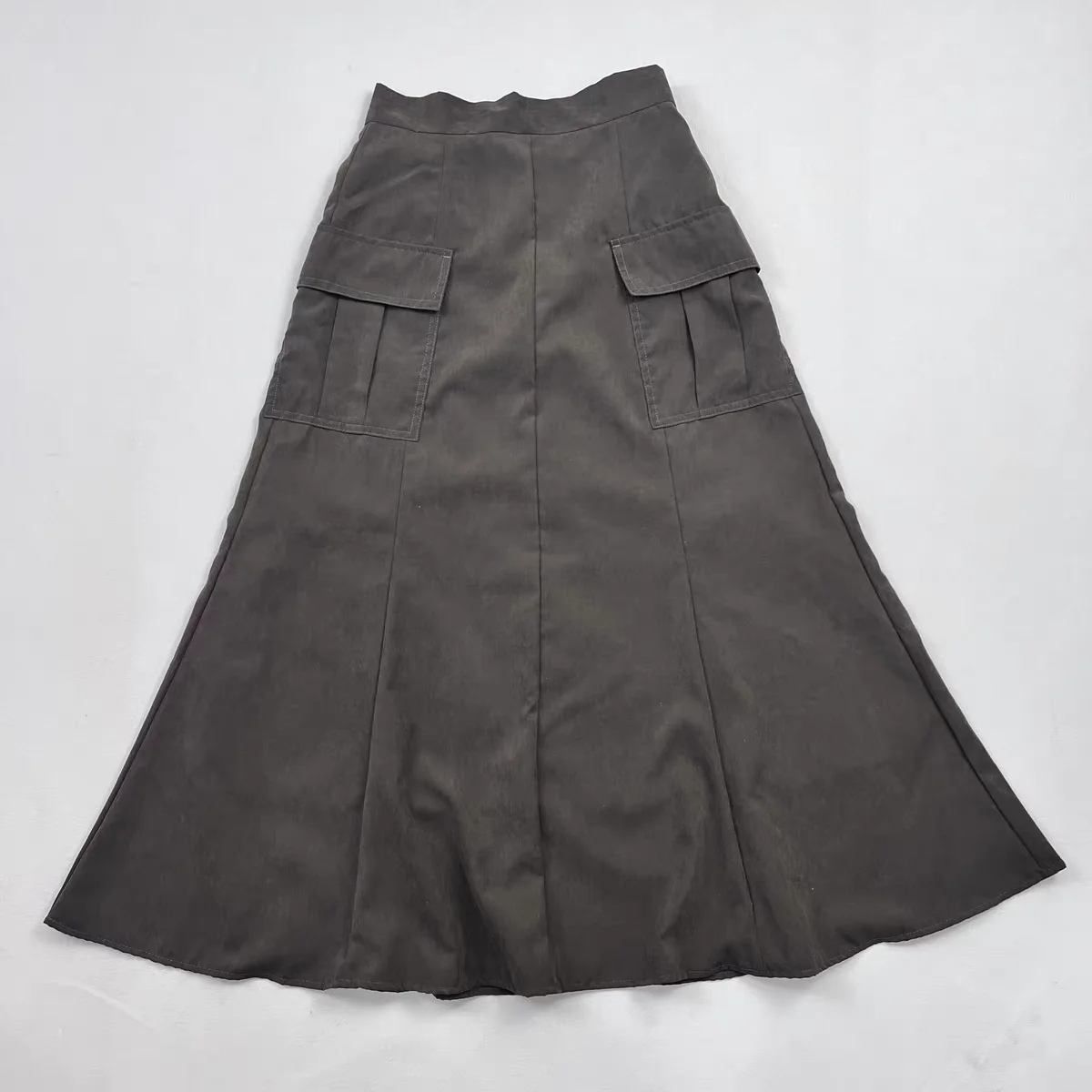 

Женская юбка-миди трапециевидной формы с высокой талией, модная юбка-русалка, длинная юбка с эластичной резинкой на талии