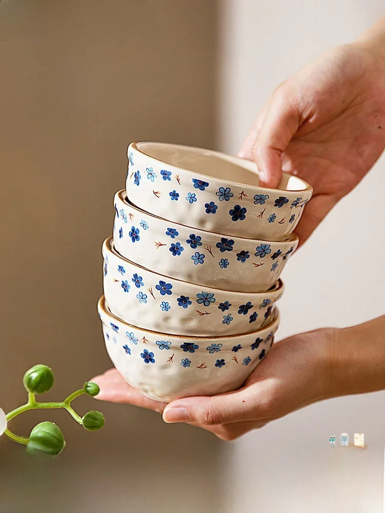 Modern Housewife Underglaze Ceramic Rice Bowl Dining Utensils Home Use 2026 New Style round Shape Dinnerware Bowl for Everyone