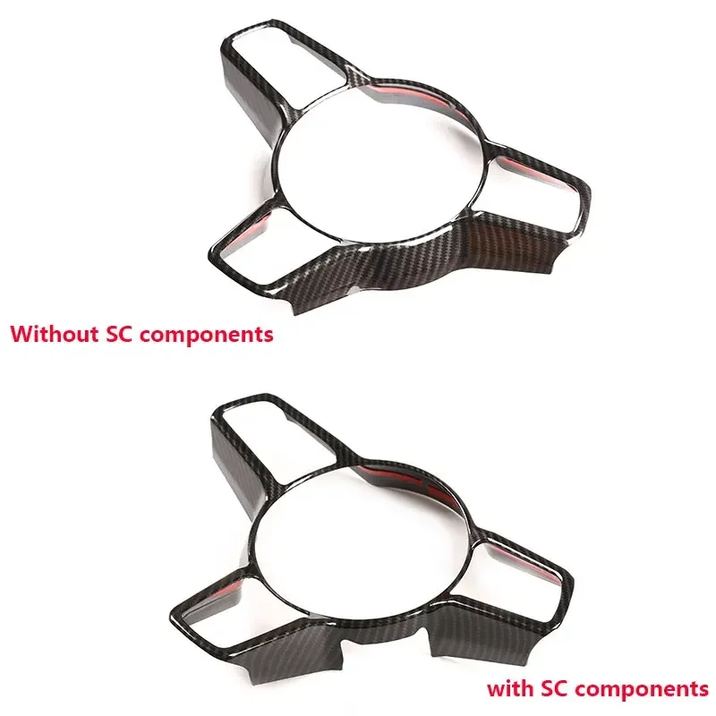 

For Porsche Macan 2014-2021 ABS Carbon Fiber Car Steering Wheel Frame Cover Trim Interior Car Accessories