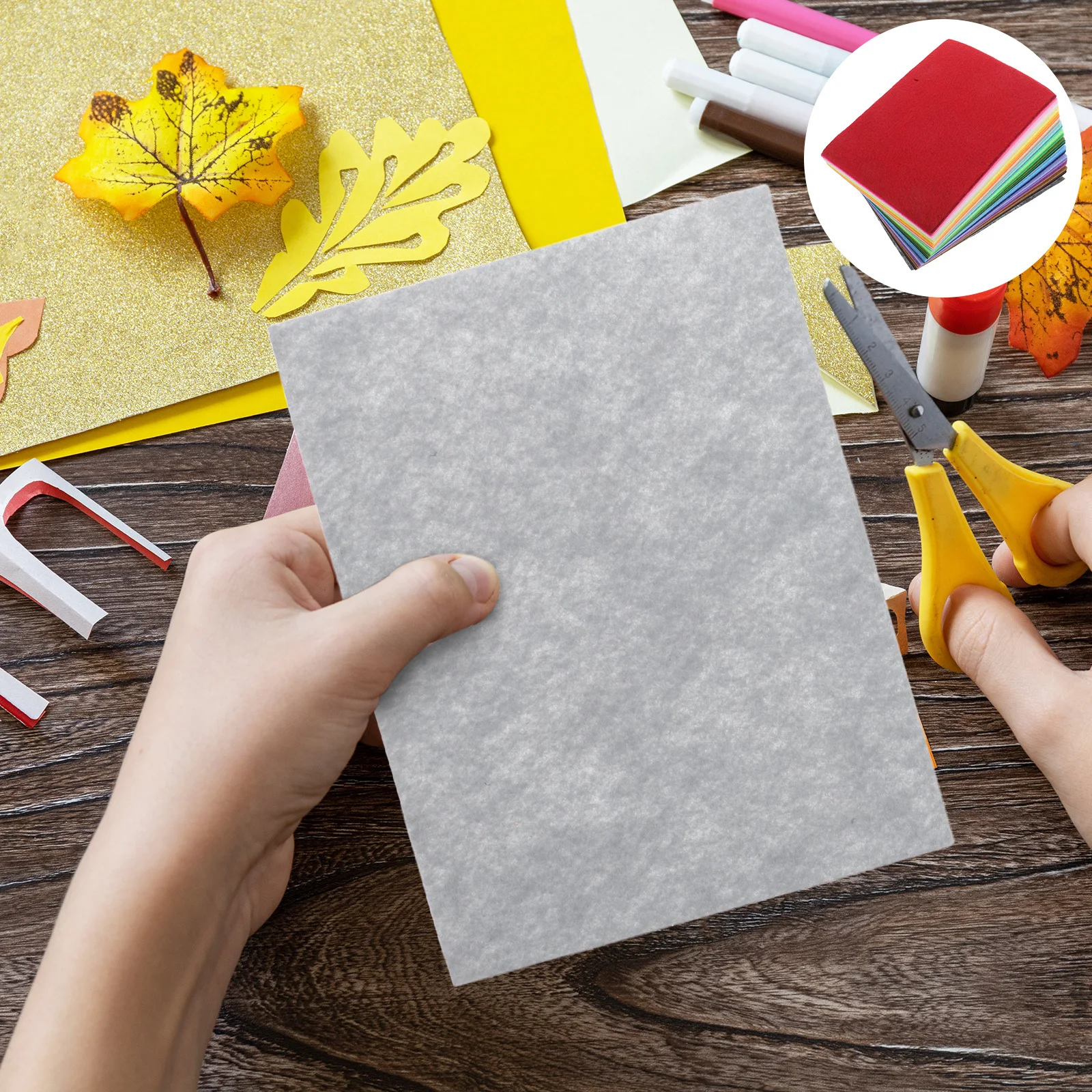 

66Pcs Felt Fabric Sheets Non-Woven Polyester Soft Craft Squares for DIY Sewing Quilting Kindergarten Crafts