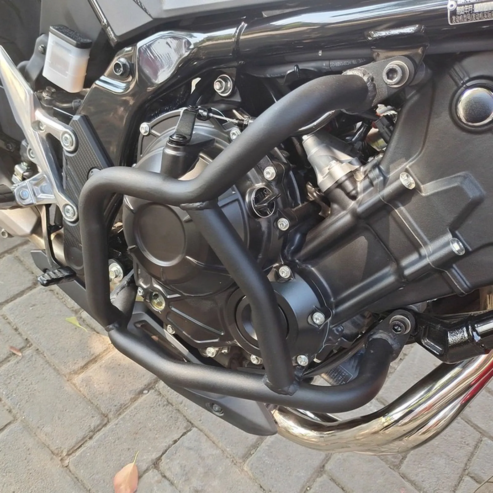 

Black Engine Guard Front+Rear Crash Bars For Honda CB400X 2021 2022 2023