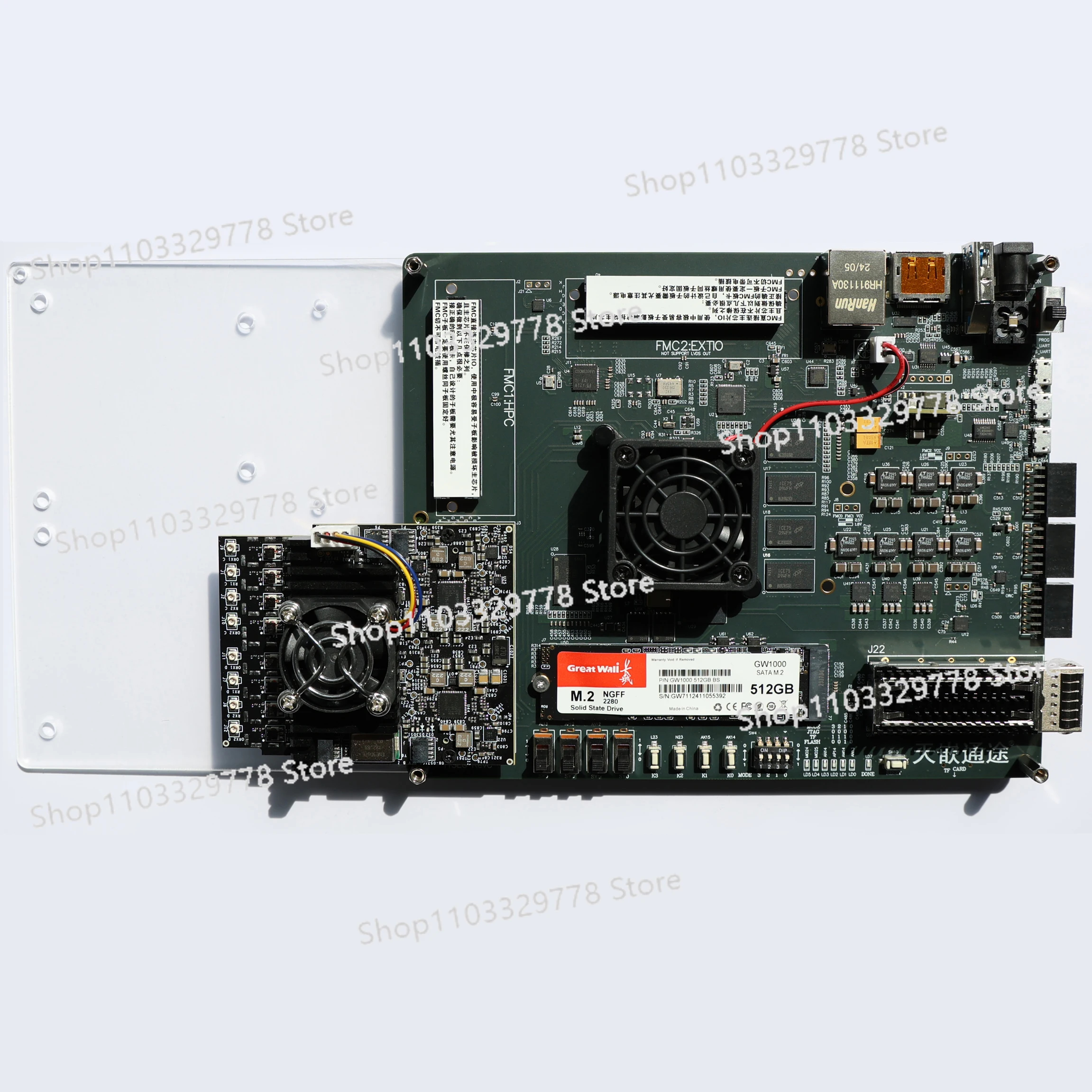 FMC HPC Tianembed Tongtu software radio with MPSOC development board XCZU15EG