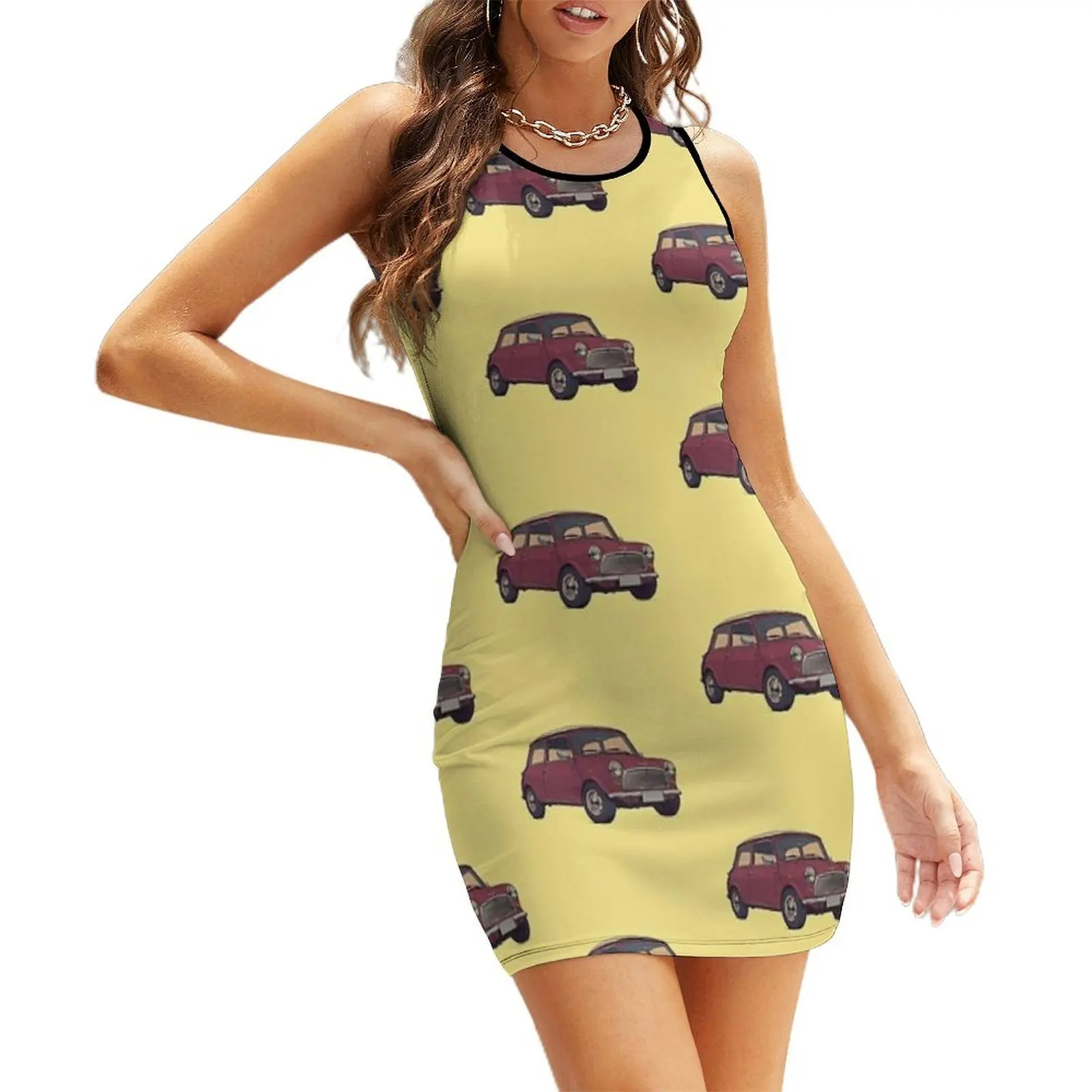 

Burgundy beacon a striking mini in pastels Sleeveless Sundress women's evening dress 2025 Dress women dress women elegant luxury