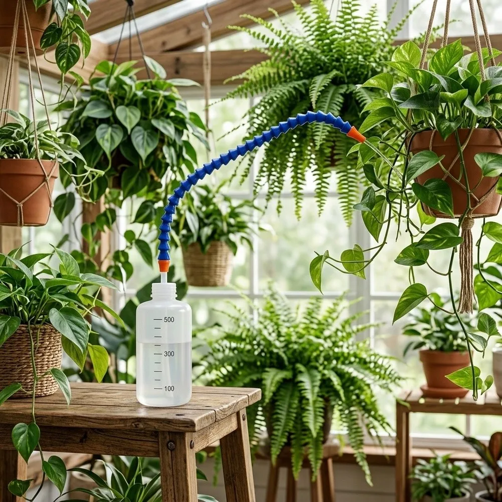 For Nurturing Delicate Plants Hanging Plant Waterer Adjustable Angle Waterer Wide Mouth Refilling 19.88 Inch Bendable Spout