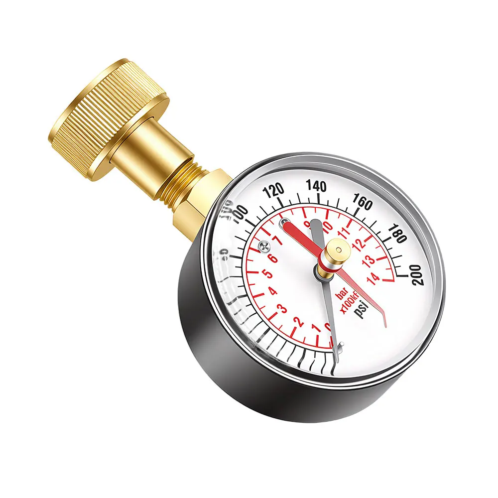 TS-60-200 PSI Wasserpumpen-Druckmesser für Schlauch und Wasserhahn, Gartenschlauch-Wasserdruckprüfgerät – Detail 10