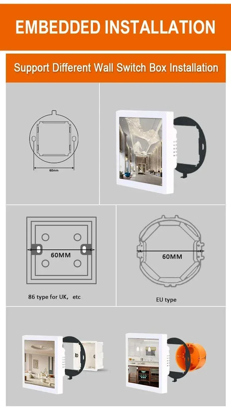2024 جديد ycsm41p 4 بوصة نظام أندرويد لينكس جهاز منزلي RK3566 روكشيب رباعية النواة usb واي فاي التبديل المنزل الذكي لينوكسون الفنادق
