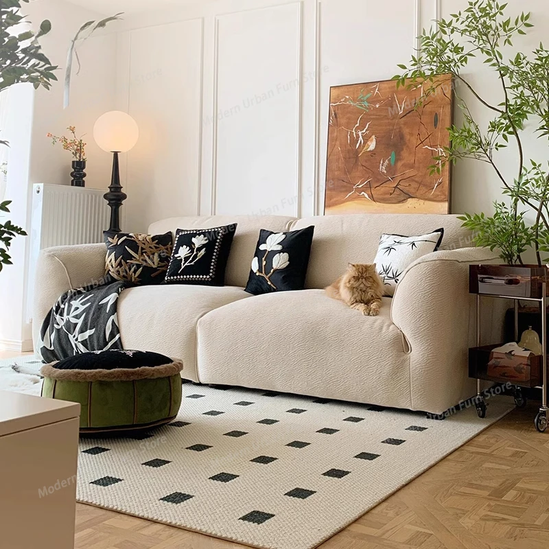 Vintage European Living Room Sofas Create Puffs Individual Relaxing Living Room Sofas Recliner Filling Divano Trendy Furniture