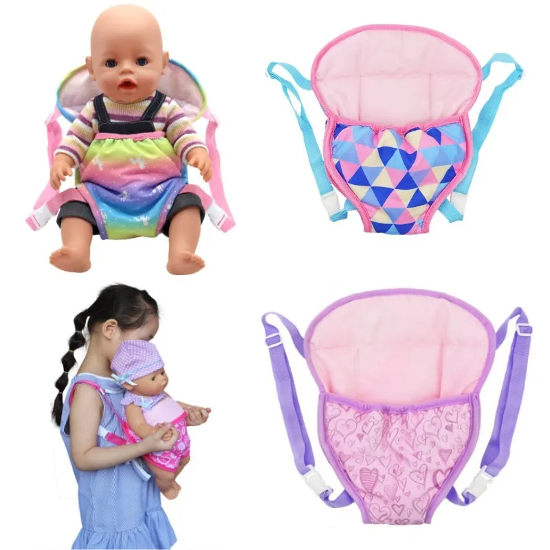 Doll Backpack for 43cm Dolls Mini Carry Bag Baby Born Suit Suitable 18 Inch Dolls  Girl's Birthday Present Doll Bag