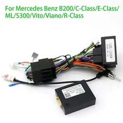 Car Android 16PIN Power Wiring Harness Cable With Canbus For Mercedes Benz B200/C-Class/E-Class/ML/S300/Vito/Viano/R-Class