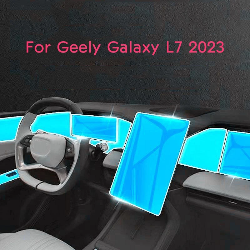 

For Geely Galaxy L7 2023 Car Interior Door Center Console Media Dashboard Navigation TPU Anti-scratch Protector Film