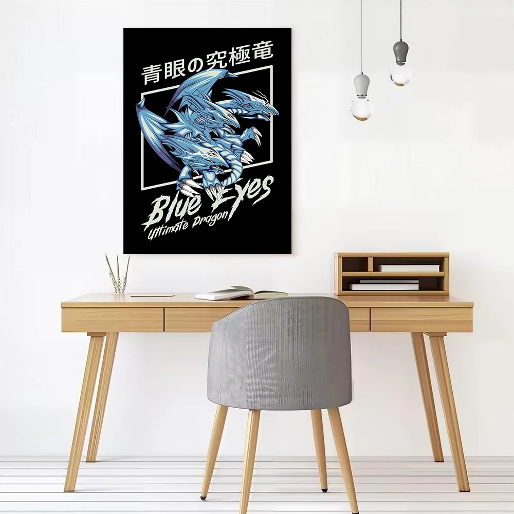 Blue Eyes Ultimate Dragon Poster Customizable Printed Canvas Painting for Pictures Wall Art Room Decorating Interior Decoration