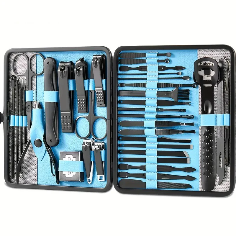 

36 PCs New Professional Manicure Set Pedicure Grooming Kit Includes Scissors, Nail Files, and Travel Case Perfect for At-Home