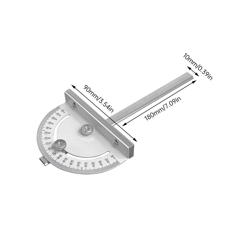 T-shape Protractor Carpentry Measuring Positioning Mapping Tool For Mini Table Saw Metal Protractor