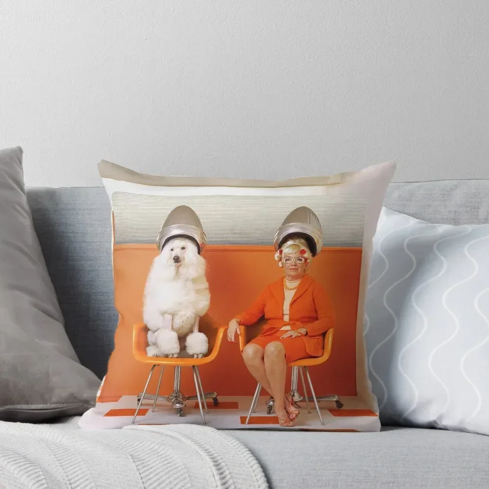 Vintage dog cute photo Dogs retro pet barber retro grooming poodle Throw Pillow Decorative Cushion Cover pillow