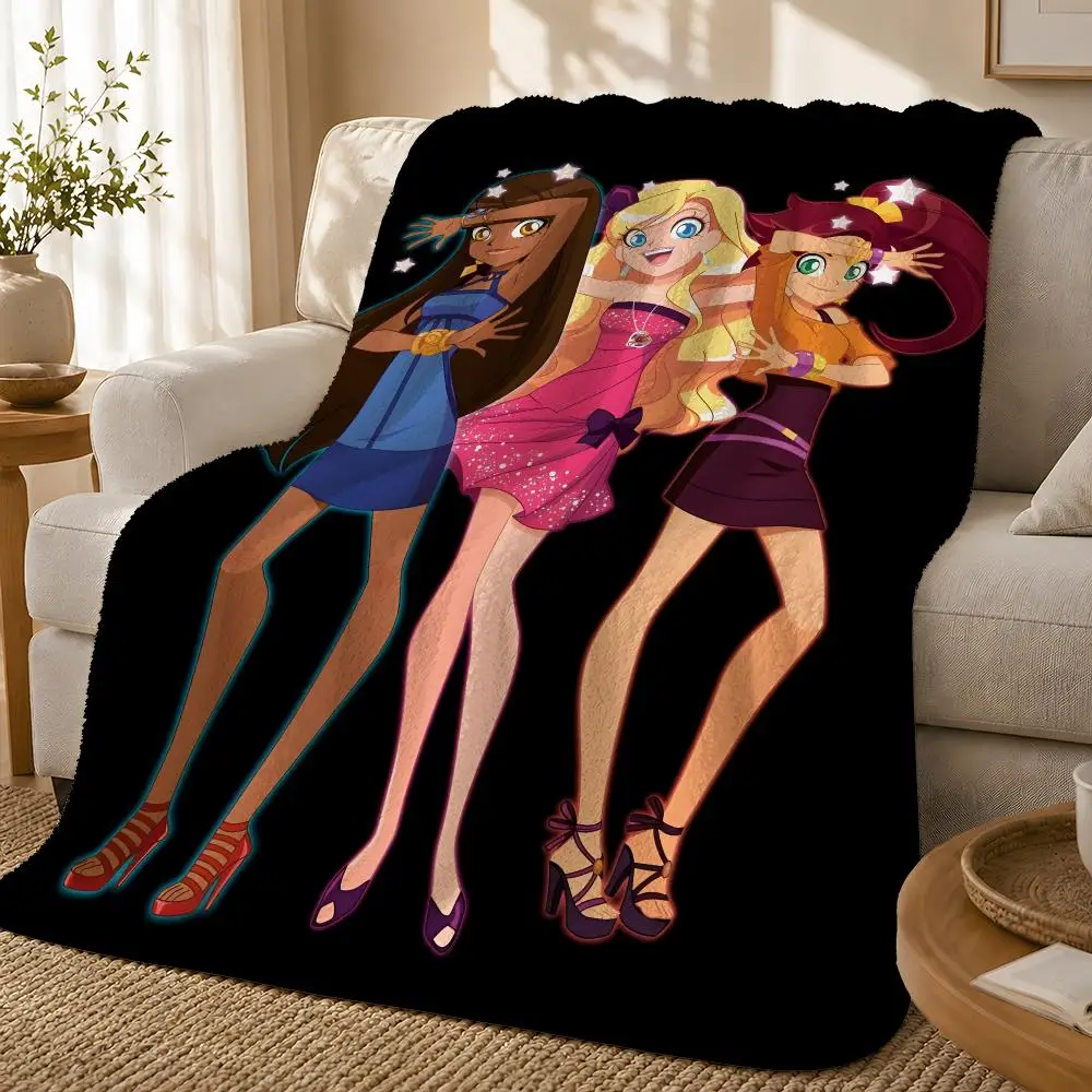 Pop LoliRock Throw 1pc Flannel Blanket Soft Lightweight Warm Cozy For Bedroom Sofa Bed