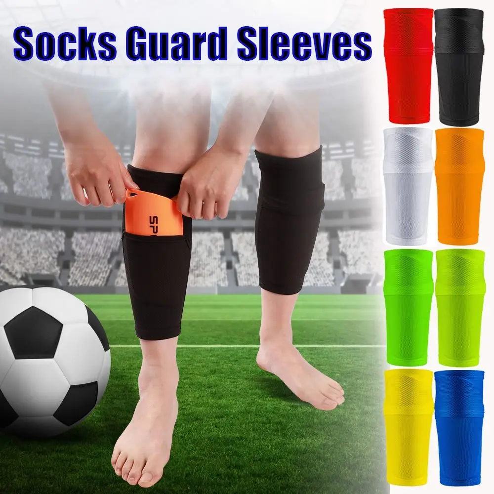 Breathable Kids Boys Men Sports Football Shin Holder Leg Guard Sleeves Soccer Shin Pads Cover Instep Socks