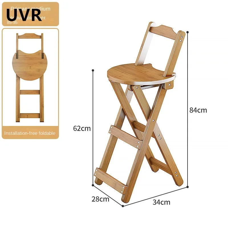 UVR Salon Bar Stools for Home Use Restaurant Backrest Chair Foldable Bar Stool Makeup Stool Front Desk Cashier Bar Stools