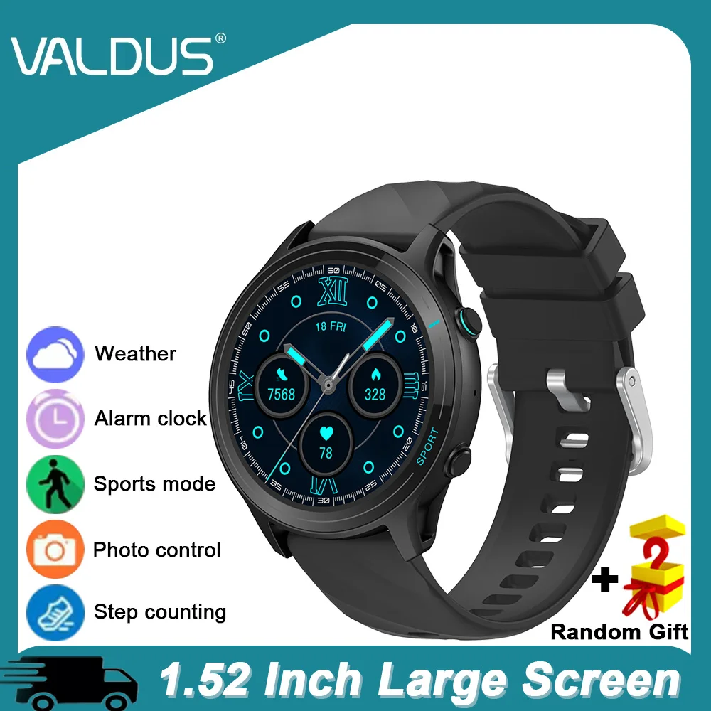 

VALDUS 2025 Новые умные часы VS07 для мужчин и женщин, пульс, длительный срок службы батареи, спортивный режим, умные часы для ios, Android, Bluetooth, звонок