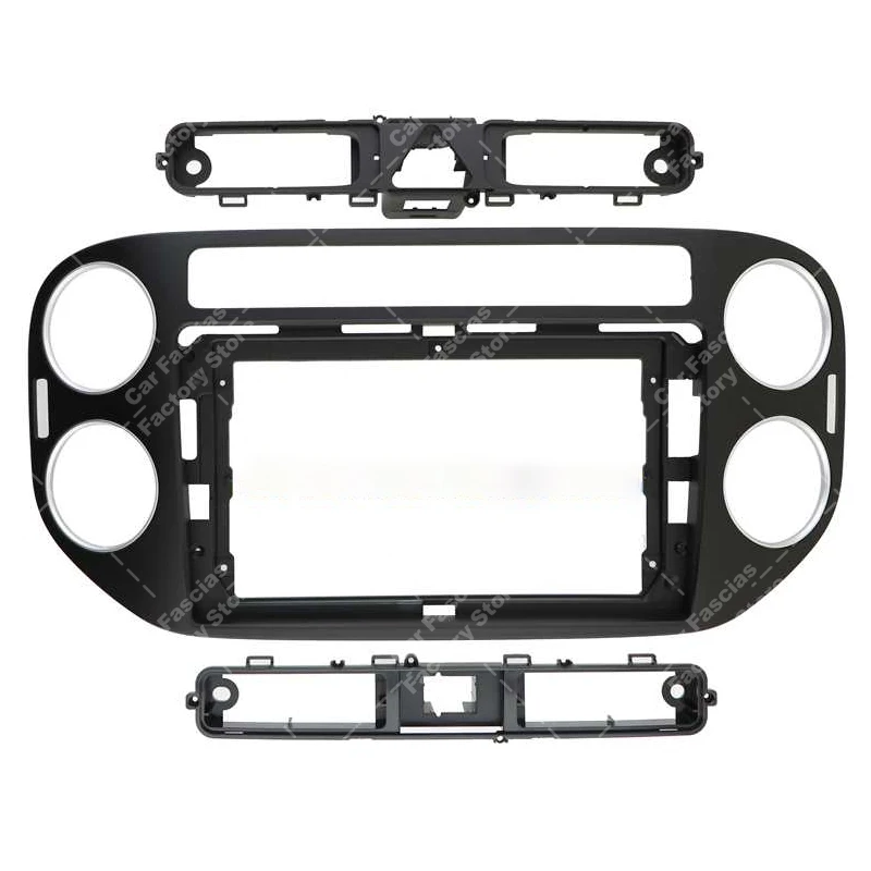 QSZN 2 Din Car Radio Fascia Frame 9 INCH Dash Kit for Volkswagen Tiguan 2010-2015 Android Player Adapter Cover Stereo Panel Beze