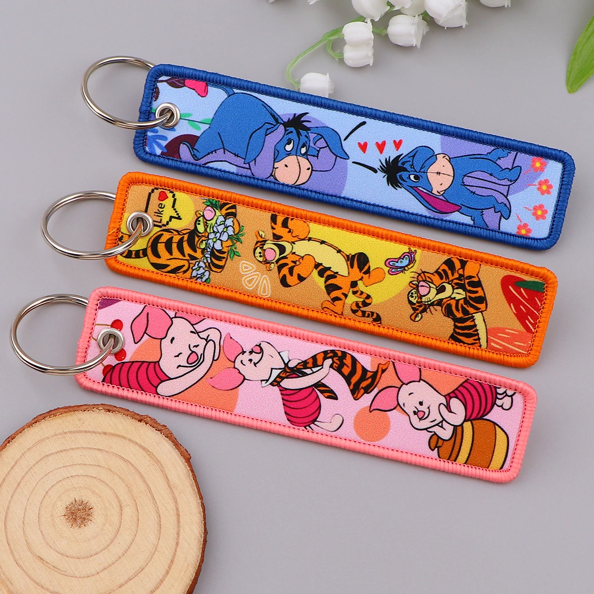 Cute Alien Cartoon Embroidery Key Fobs Evil Queen Key Tags Keychain For Women Keyring Motorcycles Cars Backpack Chaveiro Gifts