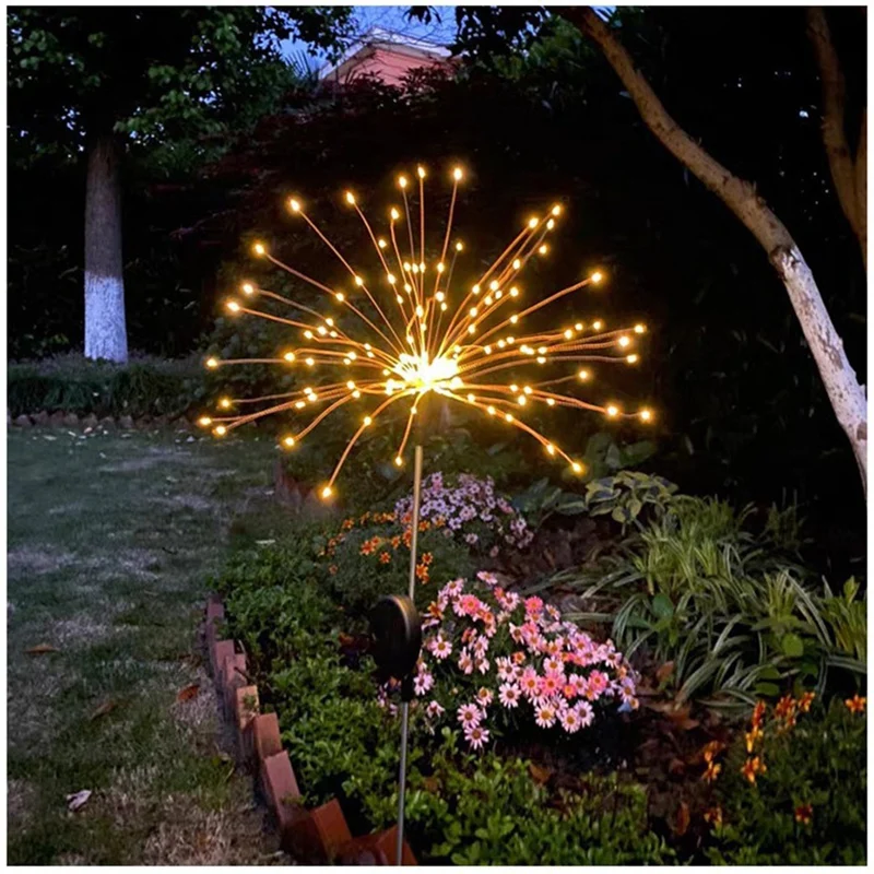 Lámpara LED Solar de 120 lámparas, lámpara Solar impermeable para jardín al aire libre, decoración navideña para jardín, decoración de boda y Año Nuevo