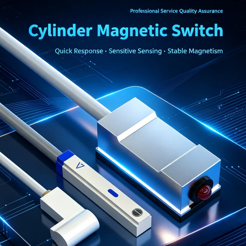 Pneumatic Cylinder Position Switch, Thick PU Outer, 95% Toughness, Screw or Slot Mount, OEM Compatible