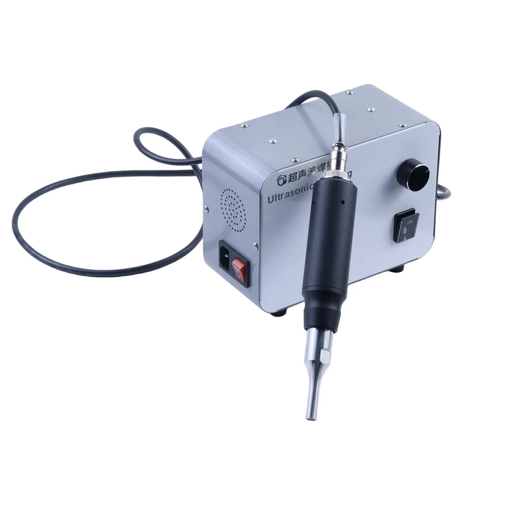 HJ-120S Ultrasonic Welding Machine, 28KHz 2000W Handheld Spot Welder with No.6 Mesh Tip, Adjustable Power & Time