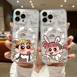 Cute Couple S-Shins-Chans Magsafe Magnetic Phone Case for iPhone 16 15 14 13 12 11 8 7 Plus Pro Max X XR XSMax Soft Clear Tpu