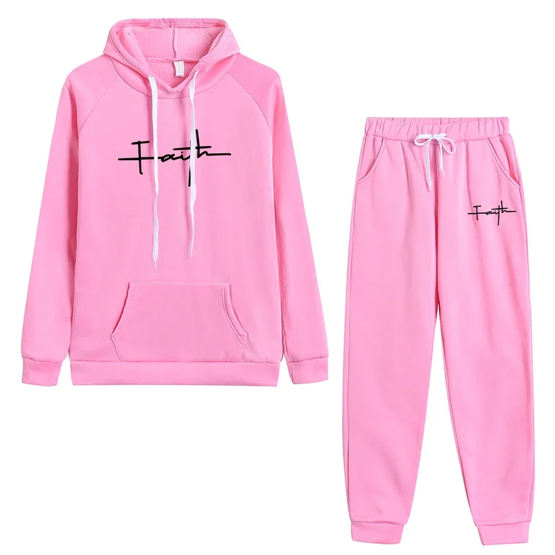 Mulheres agasalho outfits moda casual impressão com capuz moletom terno de alta qualidade senhoras diário jogging esportes mulher calças conjunto