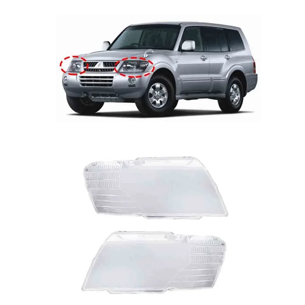 

2 Pcs PMMA Headlight Cover for Pajero V70 Head Lamps Glass for Montero 2000-2007 for Shogun Front Light Cover