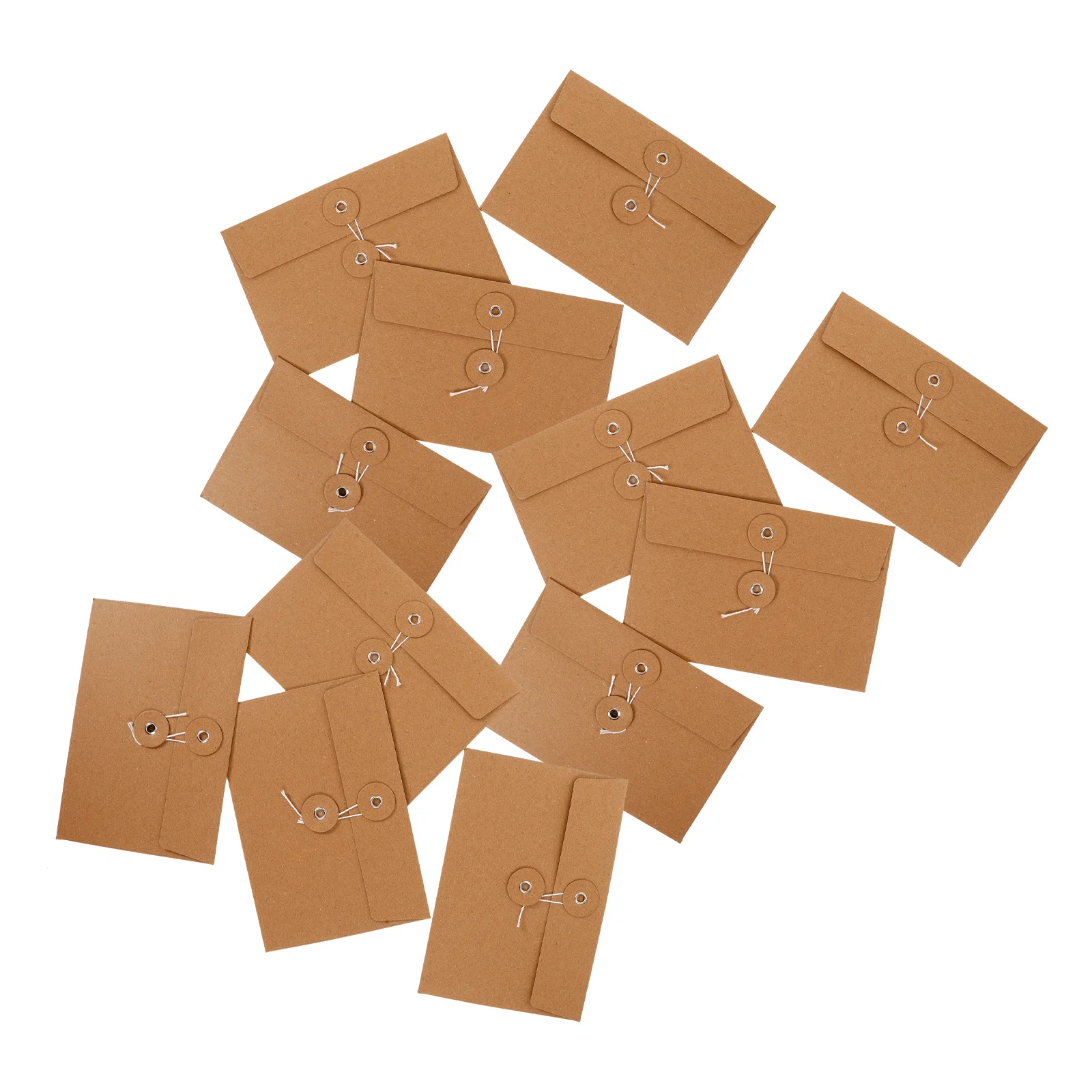 

20Pcs Winding Kraft Paper Envelope Multi-Purpose Letter Holders Document Organizers Office Stationery Blessing Card Envelopes