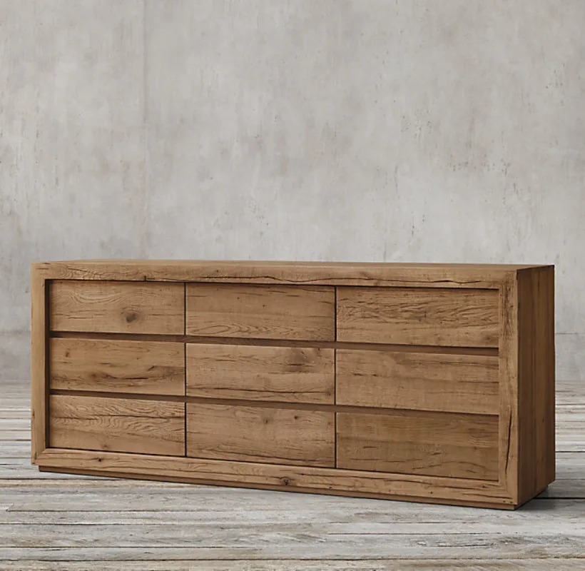 American retro solid wood bedroom chest modern simple living room chest of drawers foyer oak porch cabinet