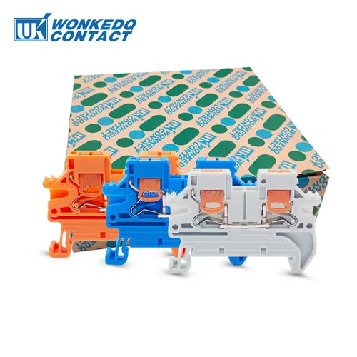 Bloque de terminales de entrada lateral, conector Push-in de 2,5 mm², Cable de 2,5mm, 0,14-4mm², Cable eléctrico, terminales de Riel DIN, PTV2.5