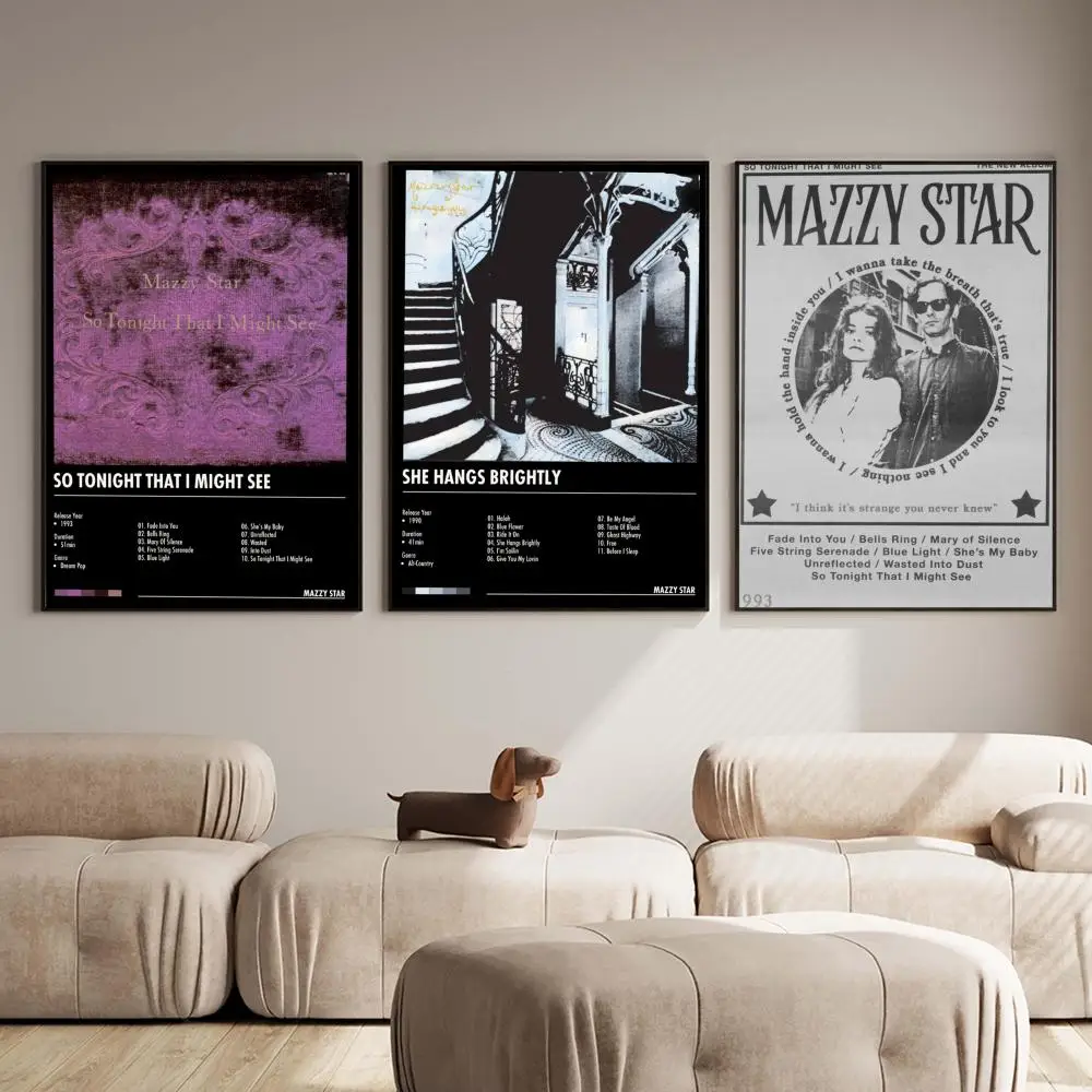 Dream Pop Band M-Mazzy Star Poster PP Wall Decor Posters Celebrity Music Art Prints Bedroom Office Gift