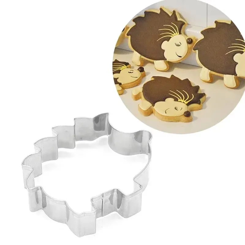Silver Stainless Steel Hedgehog Animal Fondant Cake Cookie Biscuit Cutter, Decorating Mould, Pastry Baking Tools