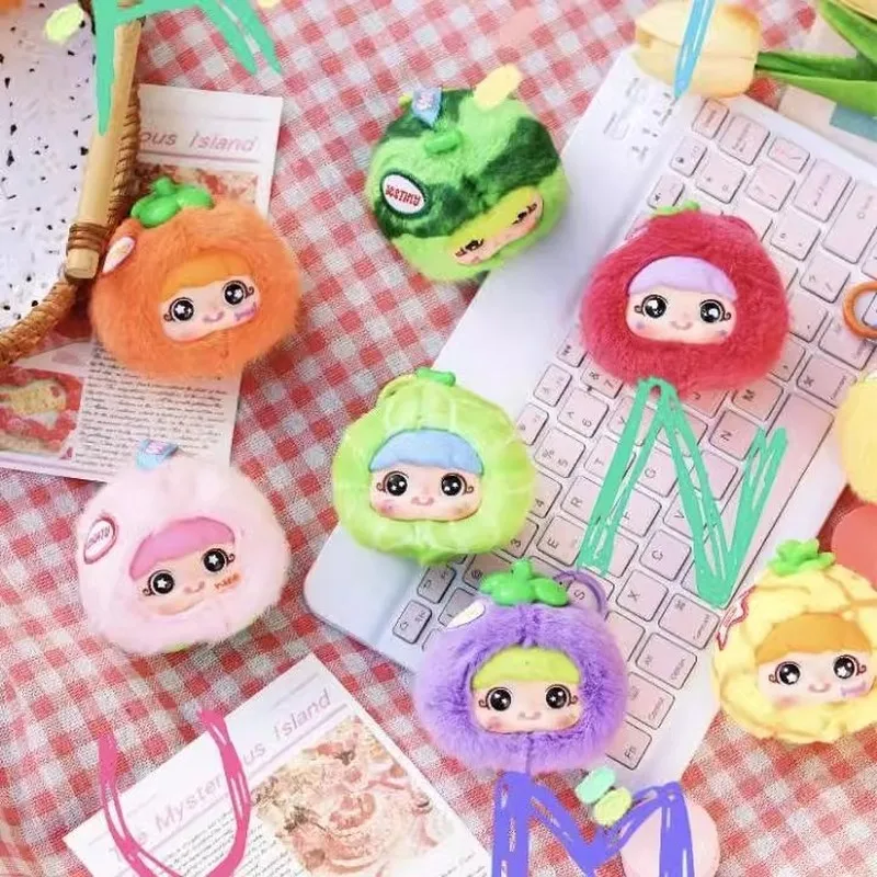 

New Baby Three Yaya Fun Fruit Series Handheld Pendant Vinyl Blind Box Kawaii Decoration Cute Plush Collection Toy Birthday Gift