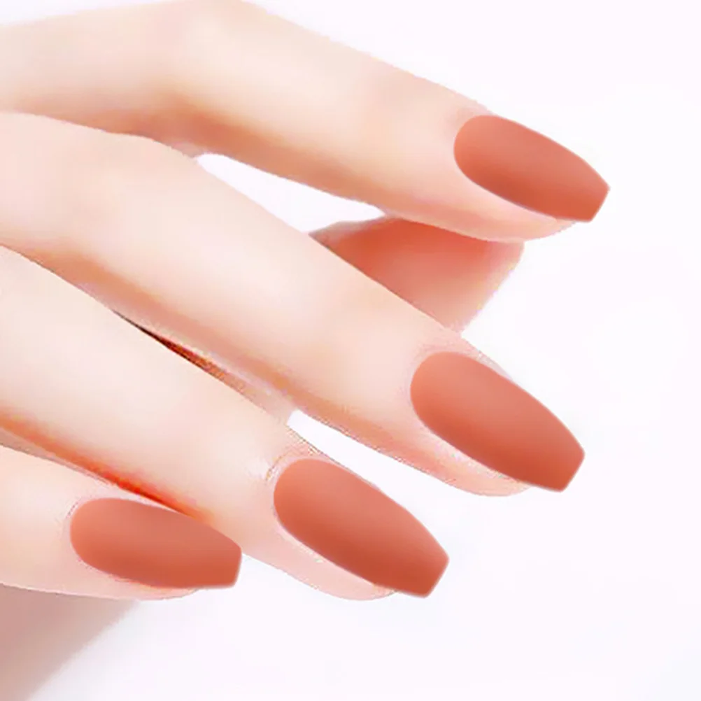 เล็บปลอมบัลเล่ต์ 24 ชิ้น สีไล่ระดับ กลิตเตอร์ เล็บปลอมสำหรับงานปาร์ตี้ งานแต่ง อุปกรณ์ทำเล็บ ทนทาน ดูเป็นธรรมชาติ