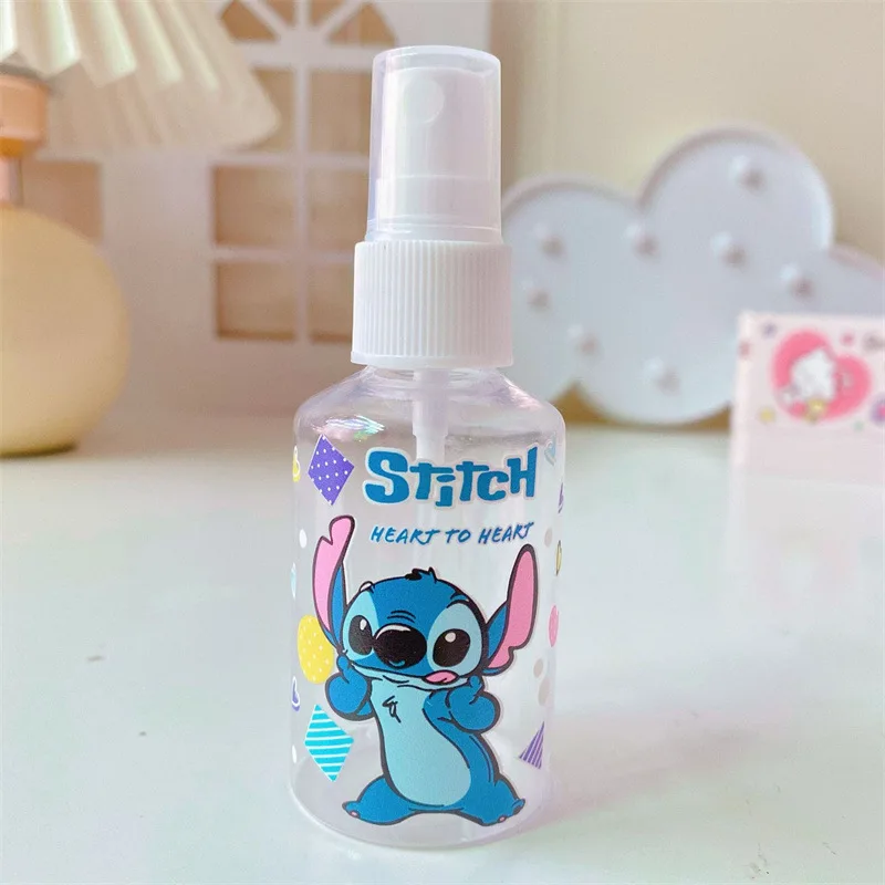 Flacone Spray da 50ML Disney Stitch flacone per profumo a nebbia Fine flacone per pressa in plastica atomizzatore per Anime da viaggio carino da