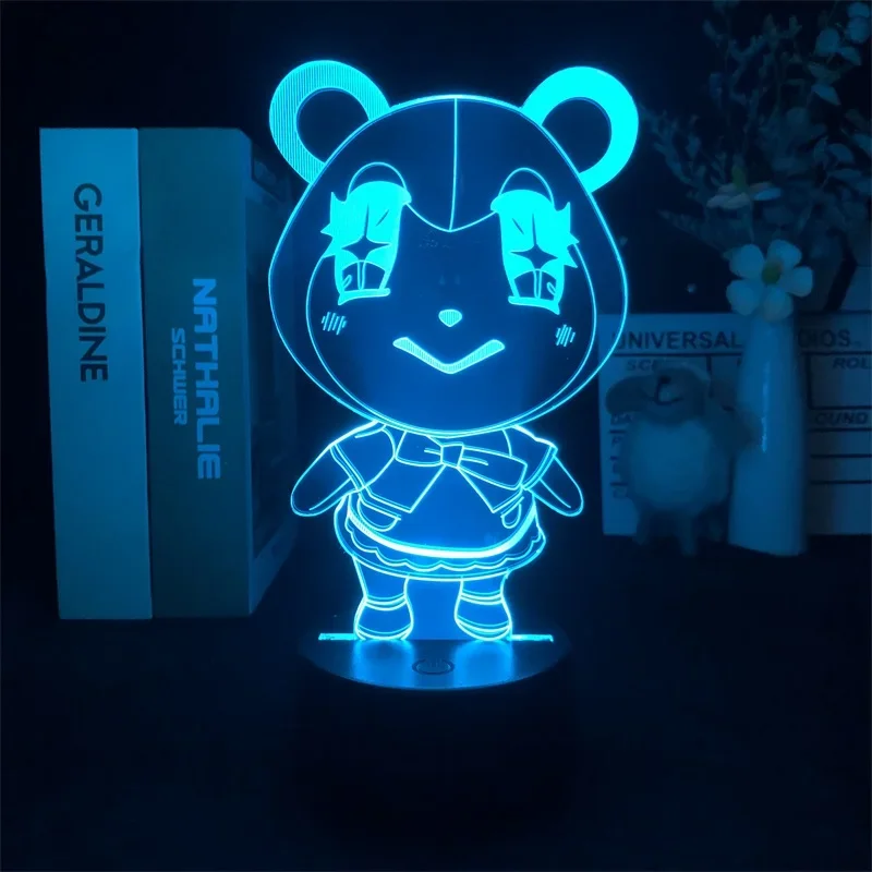 Led lampka nocna lampa nocna z budzikiem Judy Animal Crossing nowe horyzonty gra projektor dla chłopców z odległym Dropshipping