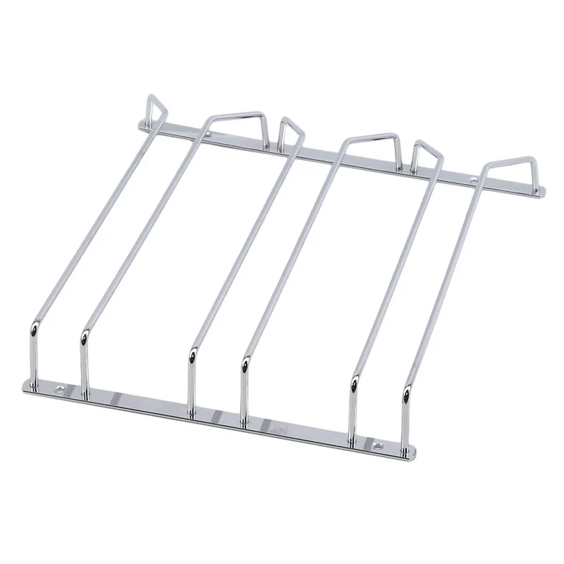 Useful Iron Wine Glass Rack Holder Hanging Bar Inverted Rack Stainless Steel Wine Glass Rack Paper Roll Holder Kitchen Organizer