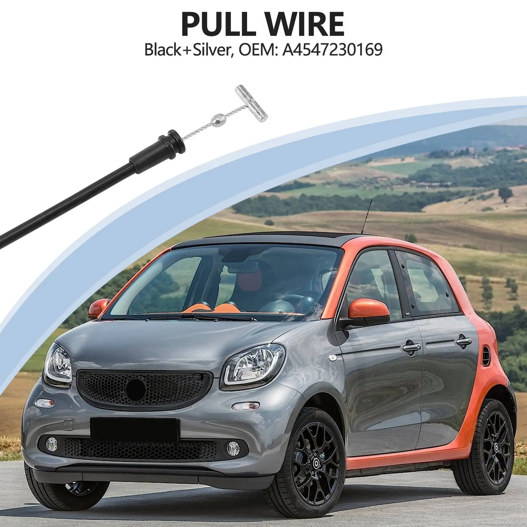 For Smart Car (454)Front Exterior Door Handle Cable A4547230169
