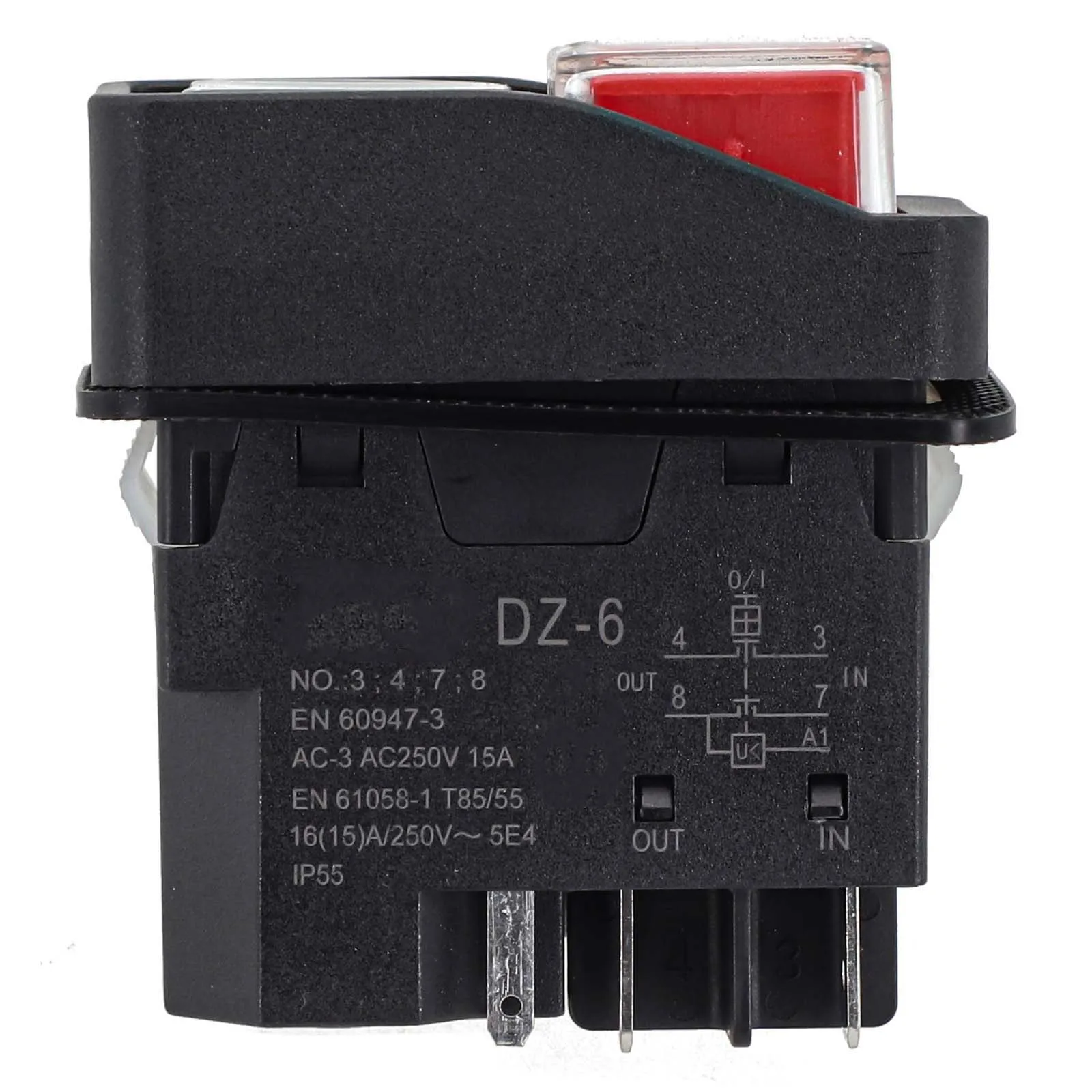 Electrical Installation Electromagnetic Switch Color Black 15A Current Rating Fire-Retardant Material IP55 Rated
