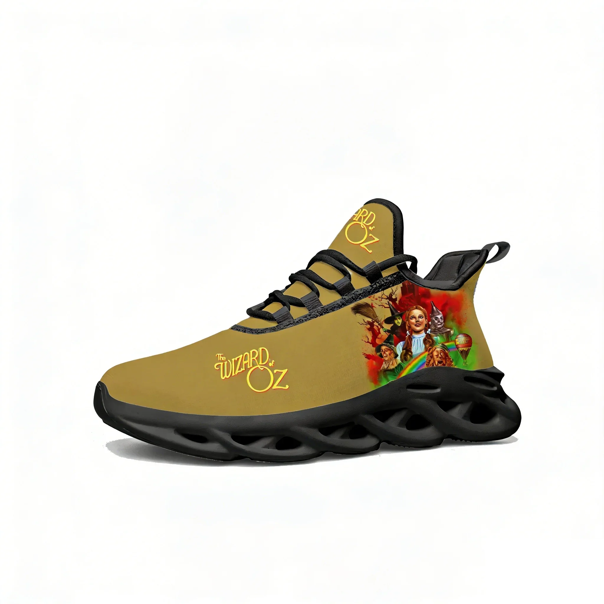 

Кроссовки-слипоны из сетки с кружевом «Волшебник страны Оз» для мужчин и женщин, высококачественные персонализированные спортивные кроссовки, обувь на заказ