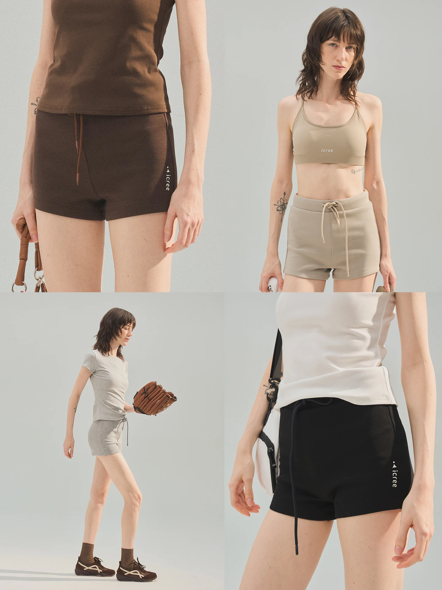 

ICREE Outdoor Sports Casual Dstring Yoga Pants Women's Versatile Tight orts High Waist Cotton Polyester Blend