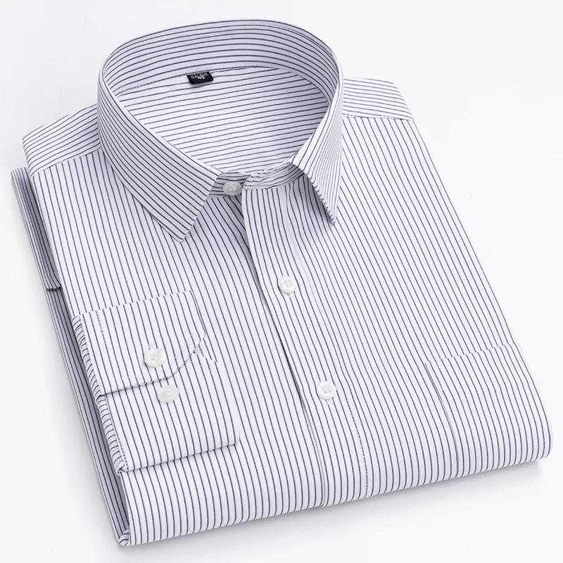 الرجال قطاع منقوشة قميص عادية كم طويل طباعة فستان قميص للرجل الأعمال الرسمية سليم صالح الخريف ملابس العمل المريحة للذكور