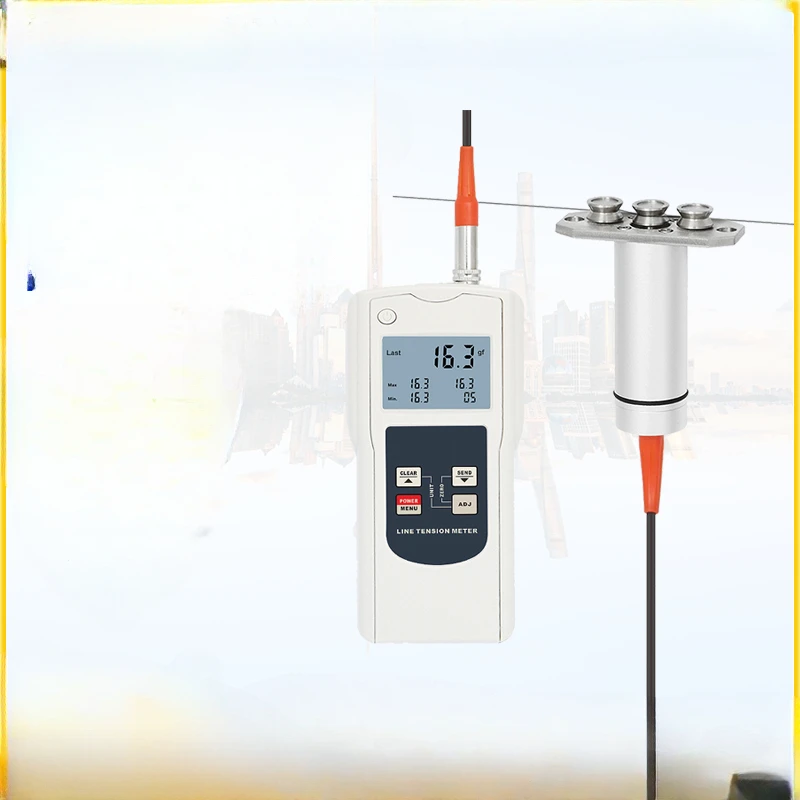 

The principle of three wheel tension measurement using the LTMS series handheld yarn, fiber, wire, and fiber optic tension meter