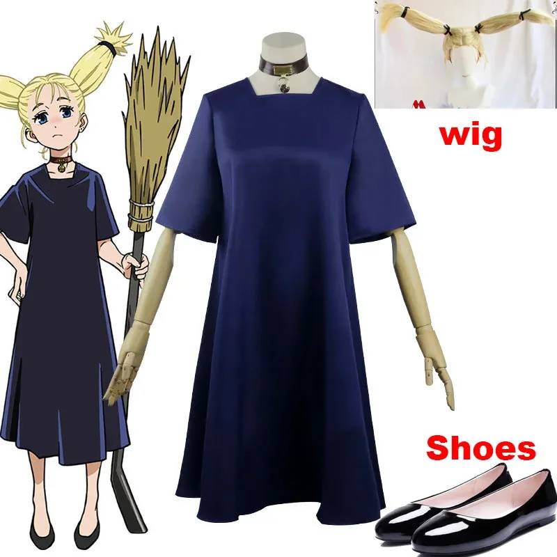 Lili 123 Anime Jujutsu Kaisen Nishimiya Momo disfraz Cosplay mujeres adultas trajes collar vestido con cuello cuadrado falda azul marino Hal