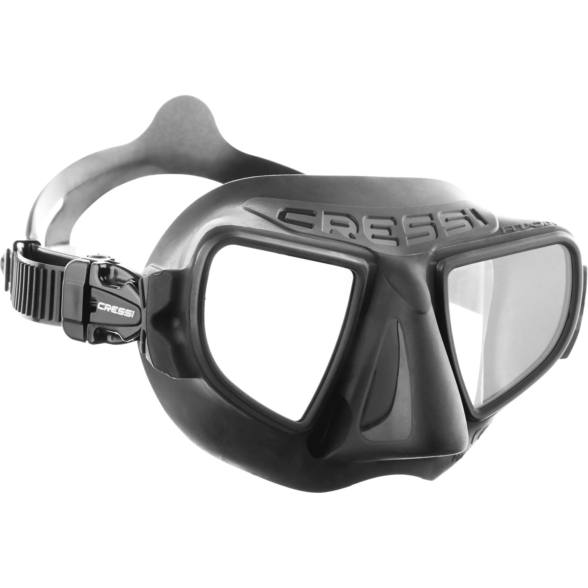 

Cressi Frameless Freediving Mask with Reduced Internal Volume and Ergonomic Nose Shape - Atom